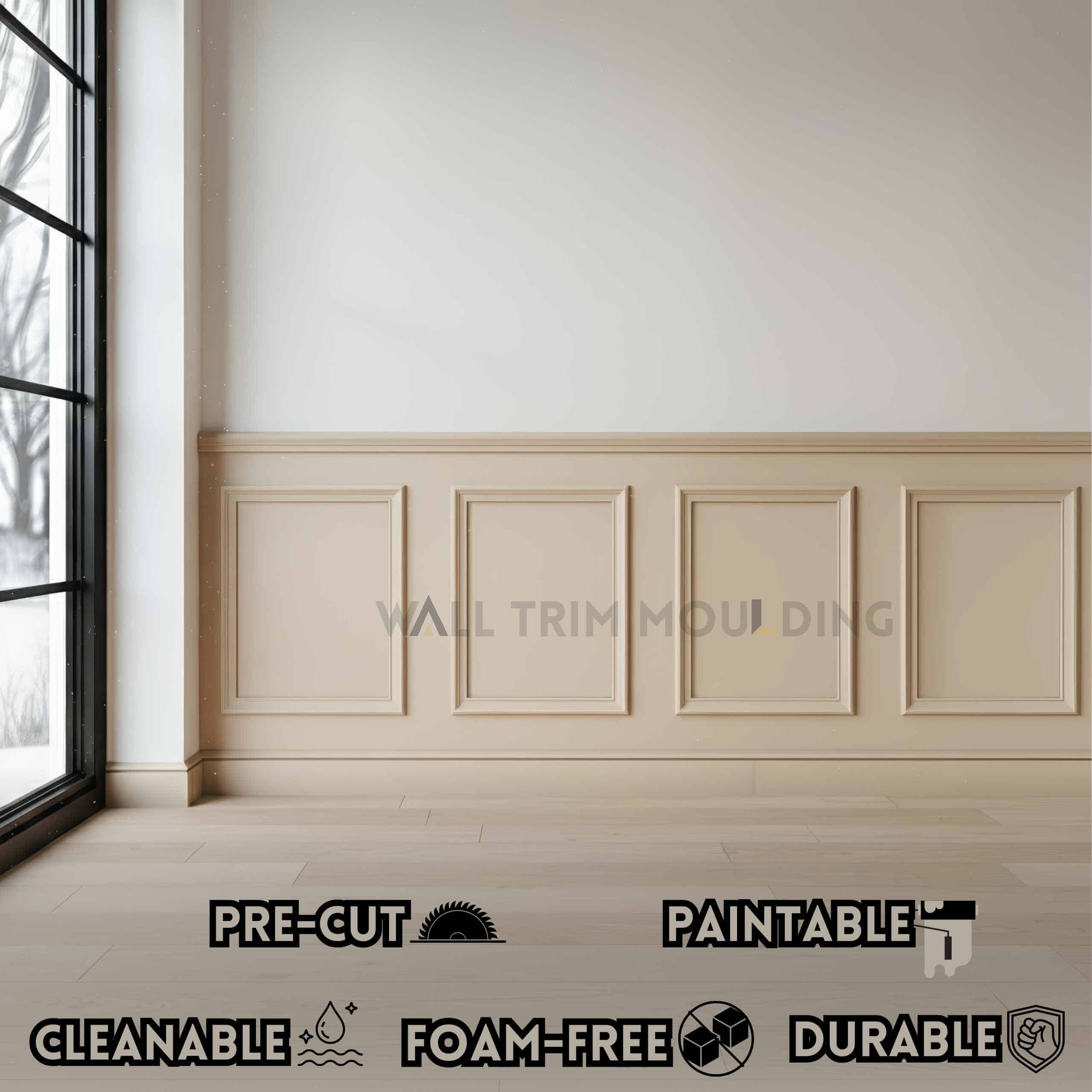 Paintable Wainscoting Panel 4 Frame Set - Image 2