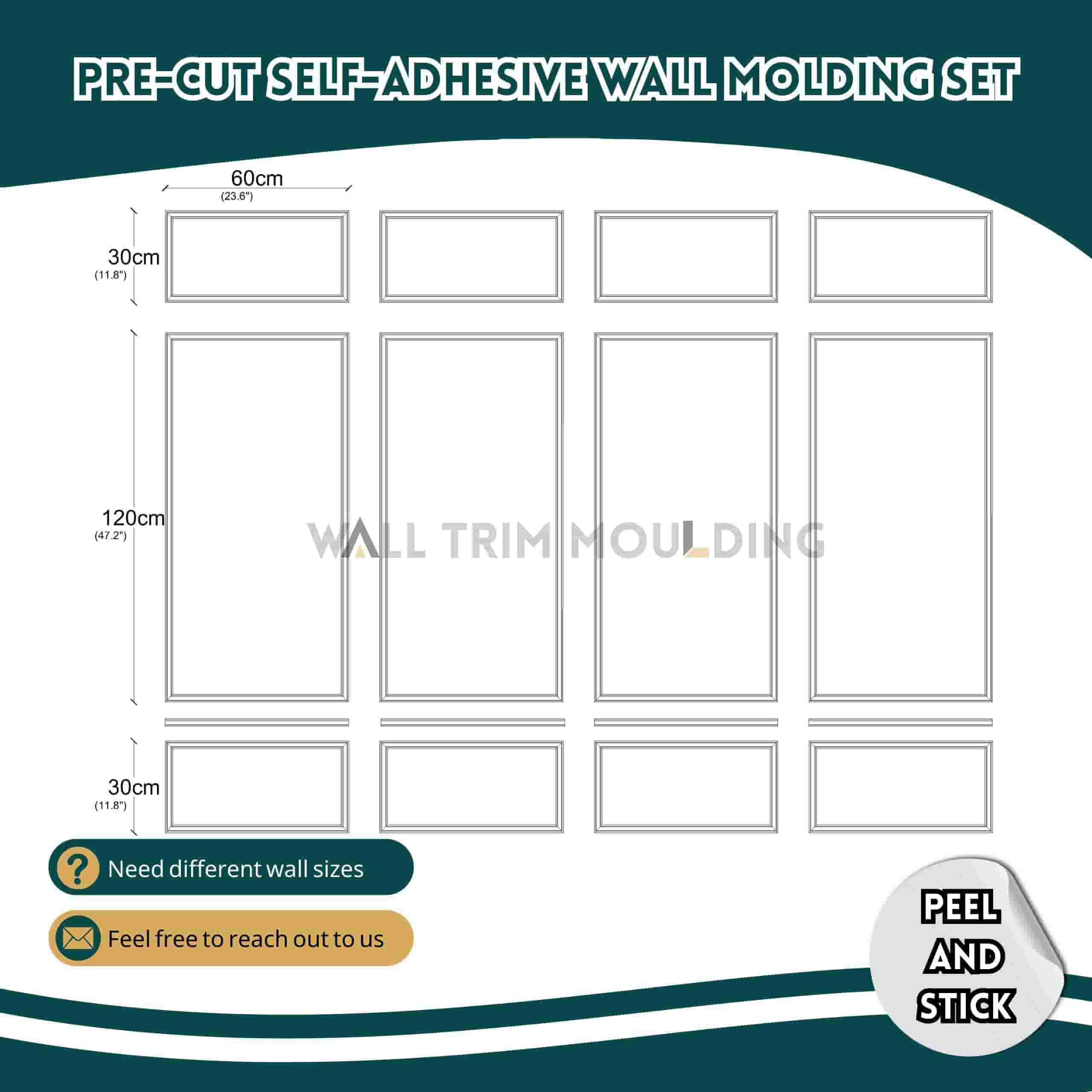 Elegant Wall Moulding Design | Peel & Stick Wall Molding Kit